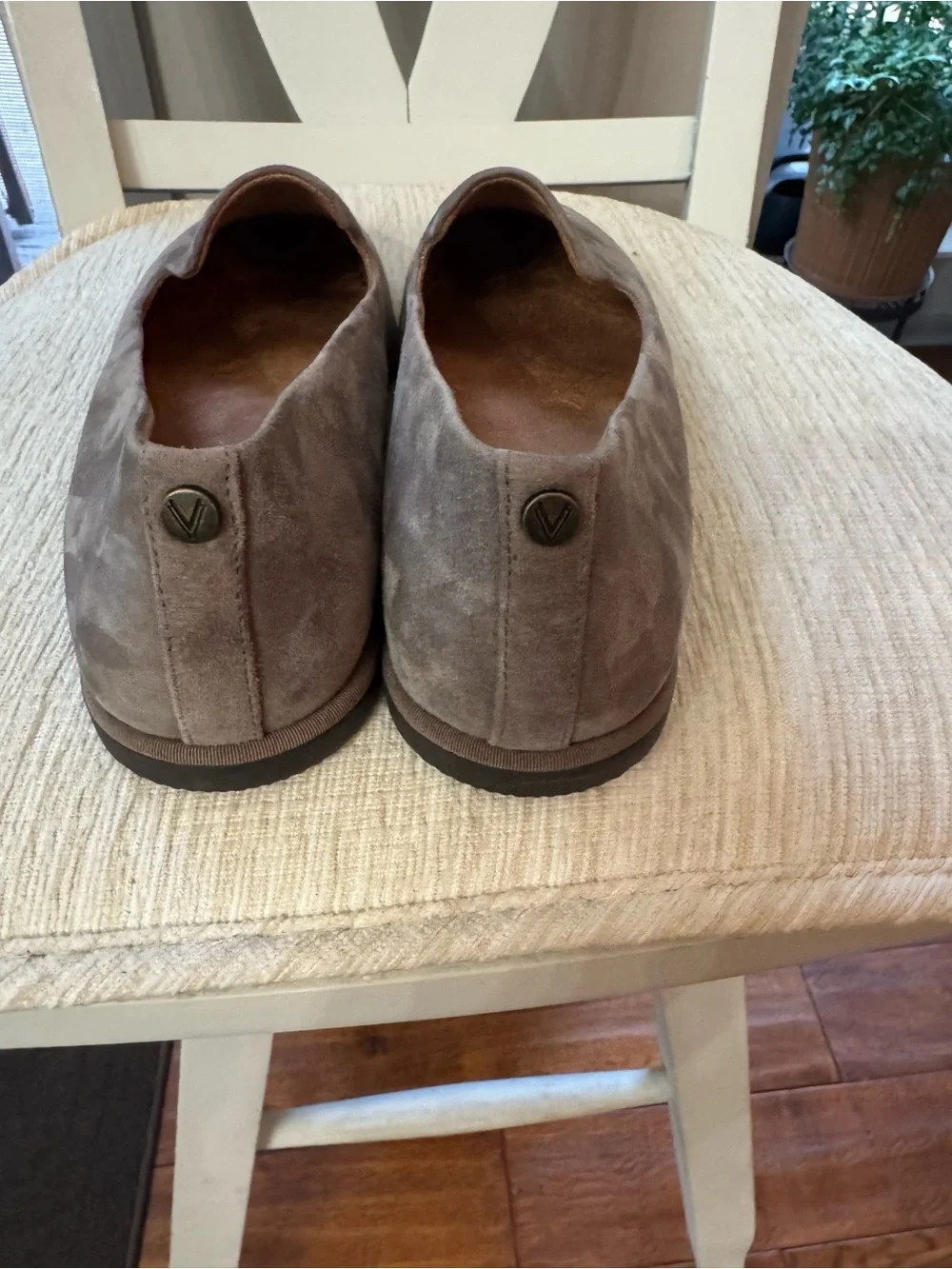 Vionic Taupe Suede Slip-On Loafers